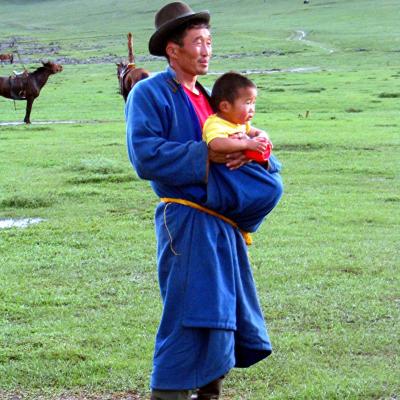 Papa mongol et son fils